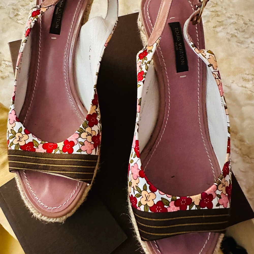 Louis Vuitton open toe heels